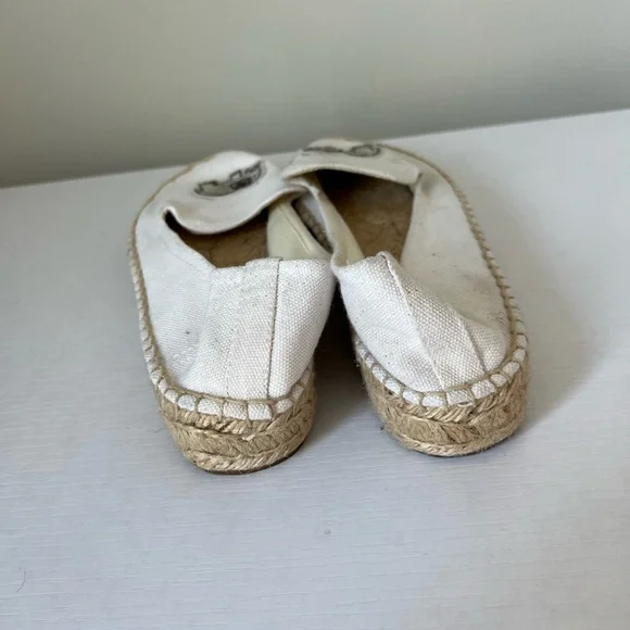 Soludos Shoes Womens 9 Beaded Elephant Canvas Espadrilles Shoes White - Picture 4 of 8